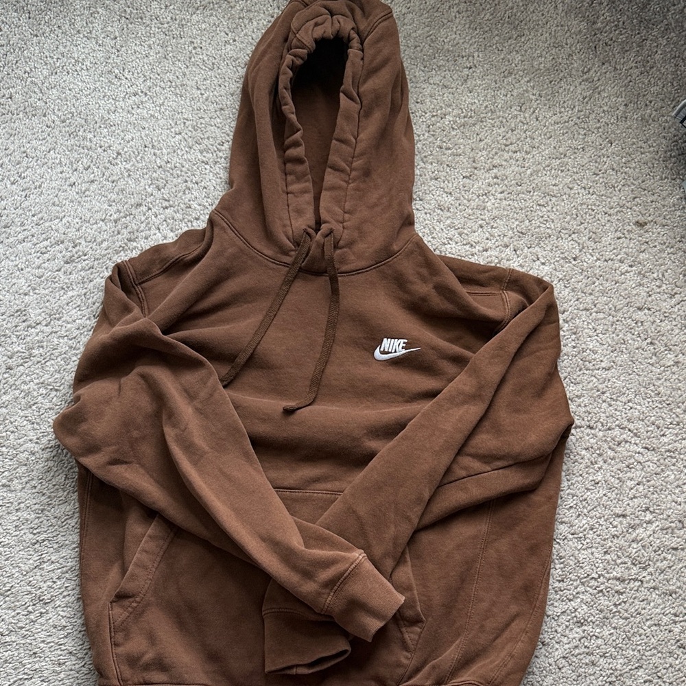 Nike Men's Chocolate Brown Hoodie